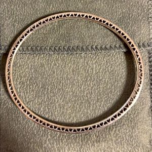 Silver pave bracelet